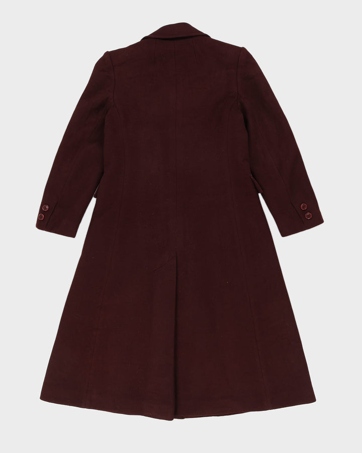 00s Edward Chapman Burgundy Overcoat - S