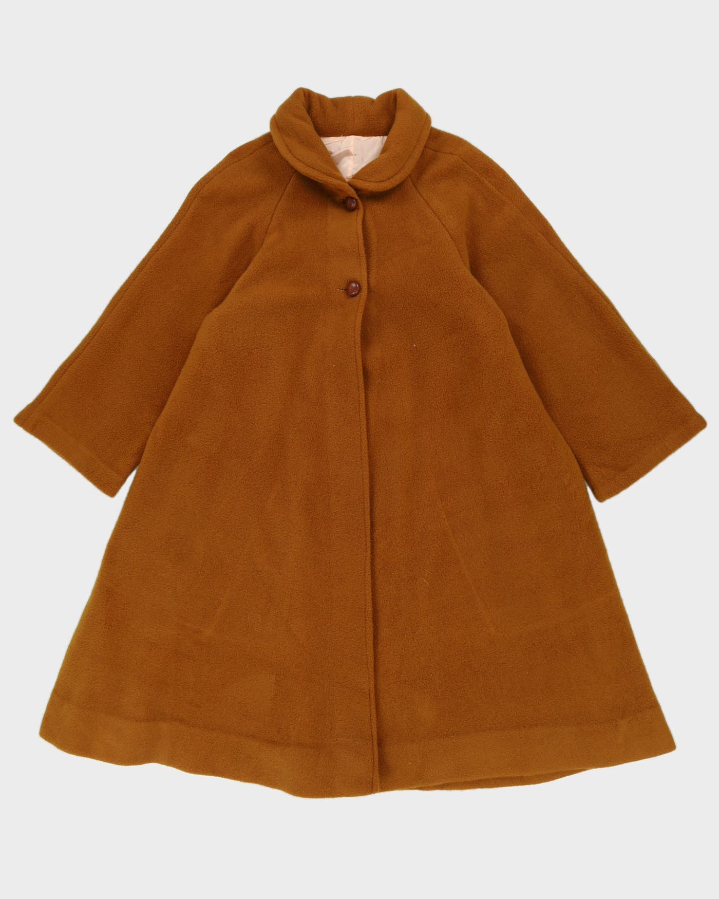 Mustard Yellow Fleece Swing Coat - M