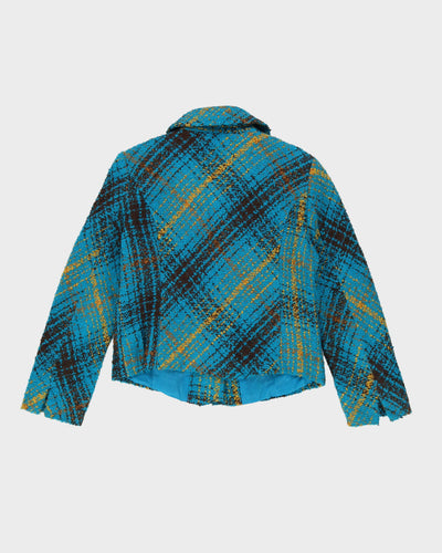 Blue Woven Blazer Jacket - M