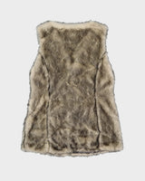 Betsey Johnson Grey Faux Fur Gilet - XS