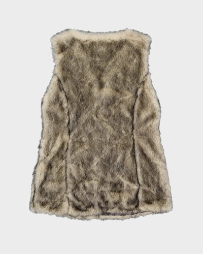 Betsey Johnson Grey Faux Fur Gilet - XS