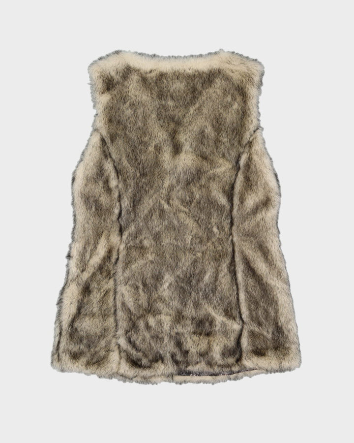 Betsey Johnson Grey Faux Fur Gilet - XS