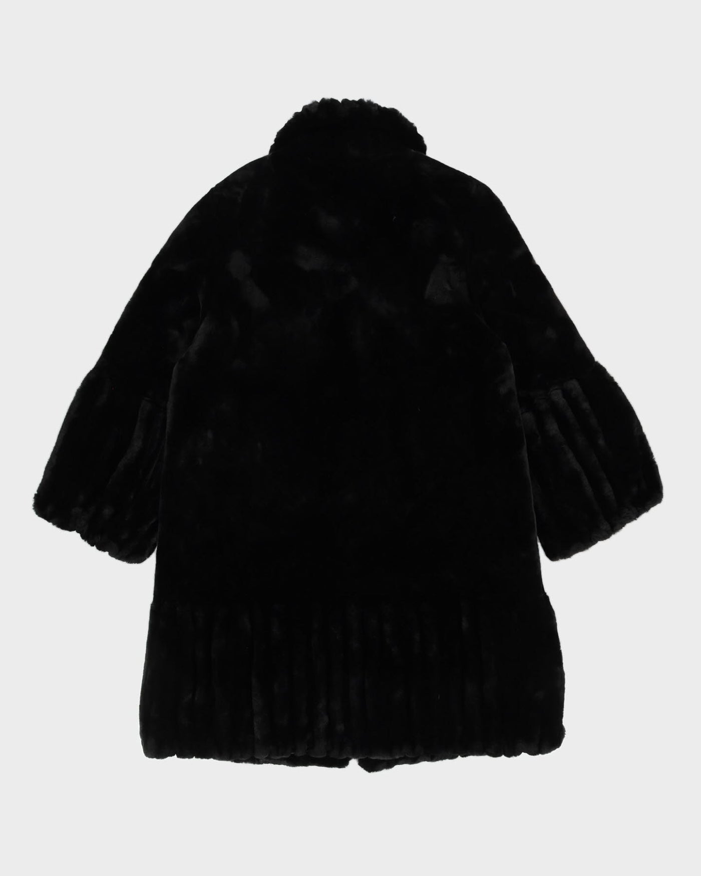 Y2K Black Faux Fur Jacket - M