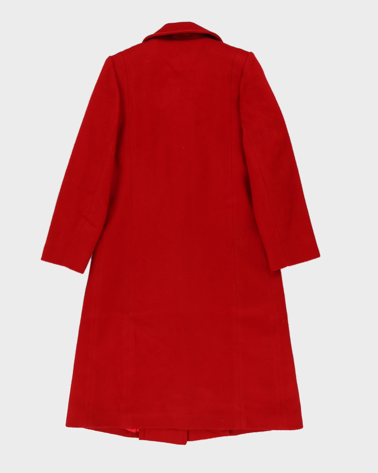 00s Red Wool Overcoat -XS