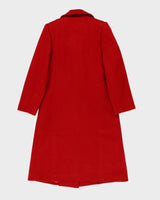 00s Red Wool Overcoat -XS