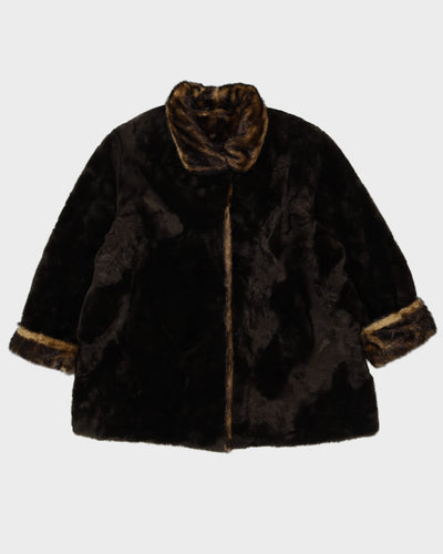 Brown Faux Fur Jacket - XL