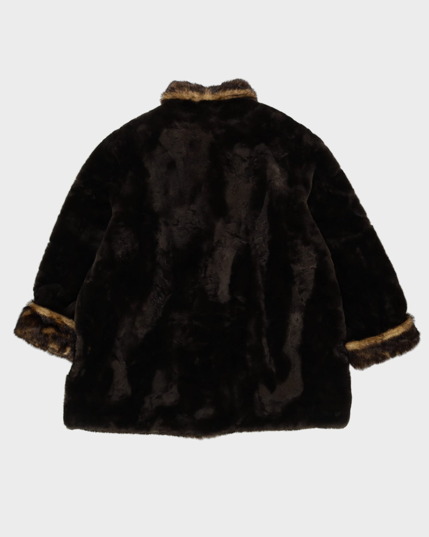 Brown Faux Fur Jacket - XL