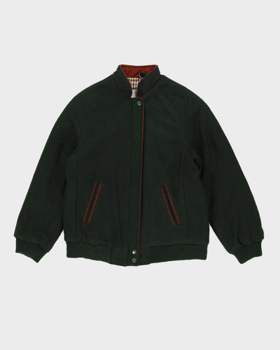 Green Wool Bomber Jacket - S