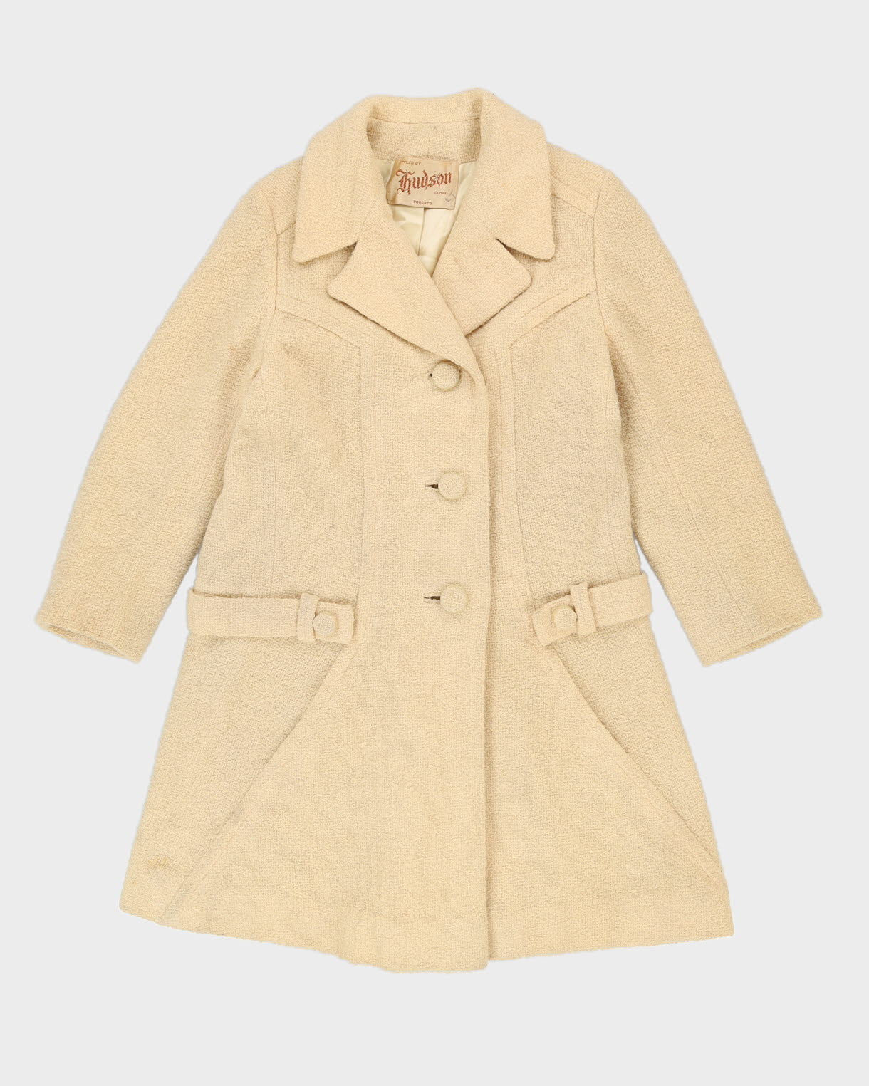 Vintage 1960s Cream Overcoat - S
