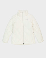 00s Nike White Quilted Jacket - M