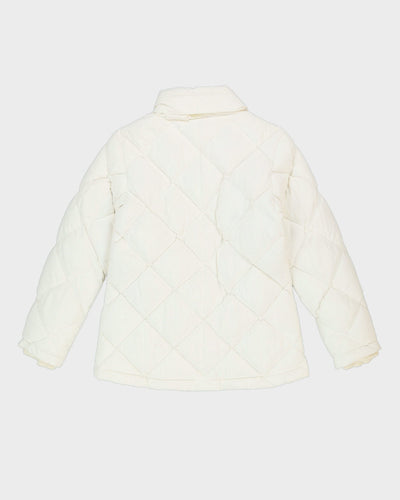 00s Nike White Quilted Jacket - M