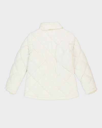00s Nike White Quilted Jacket - M