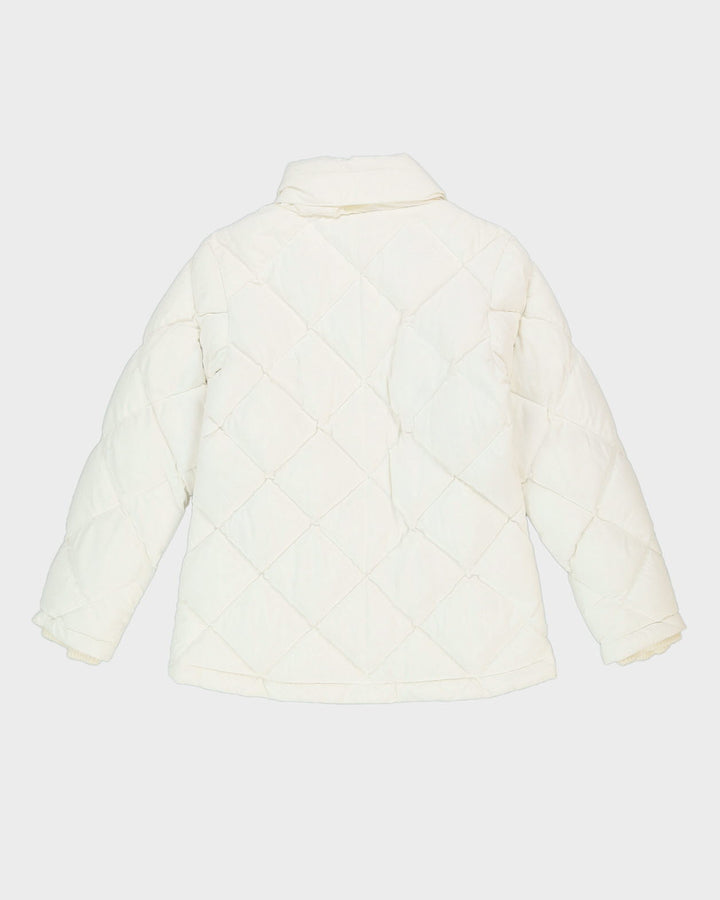 00s Nike White Quilted Jacket - M