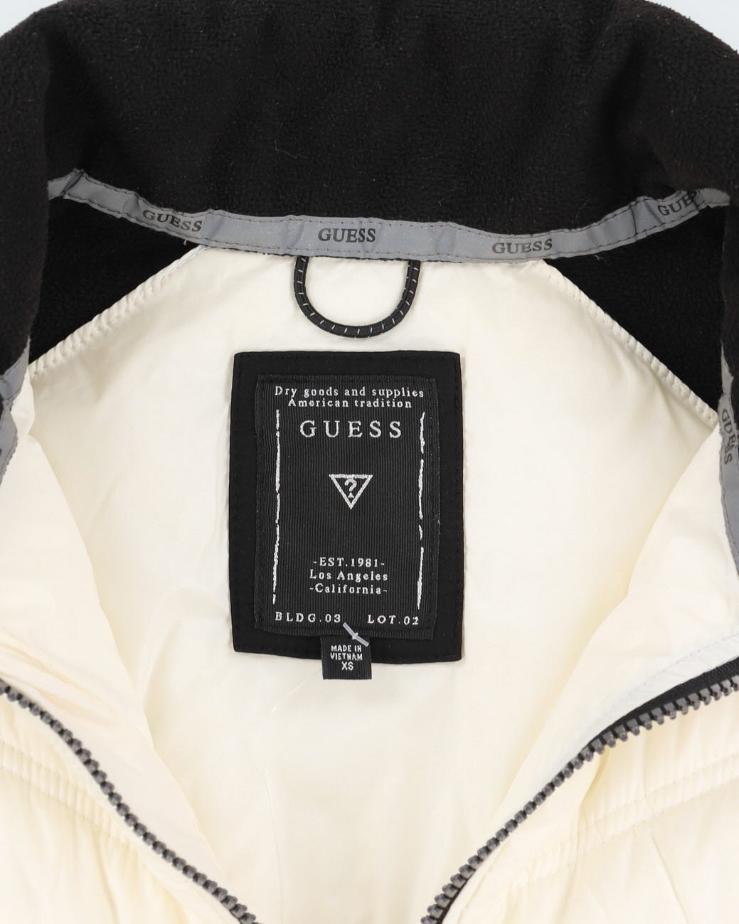 Guess White Quilted Jacket - XS