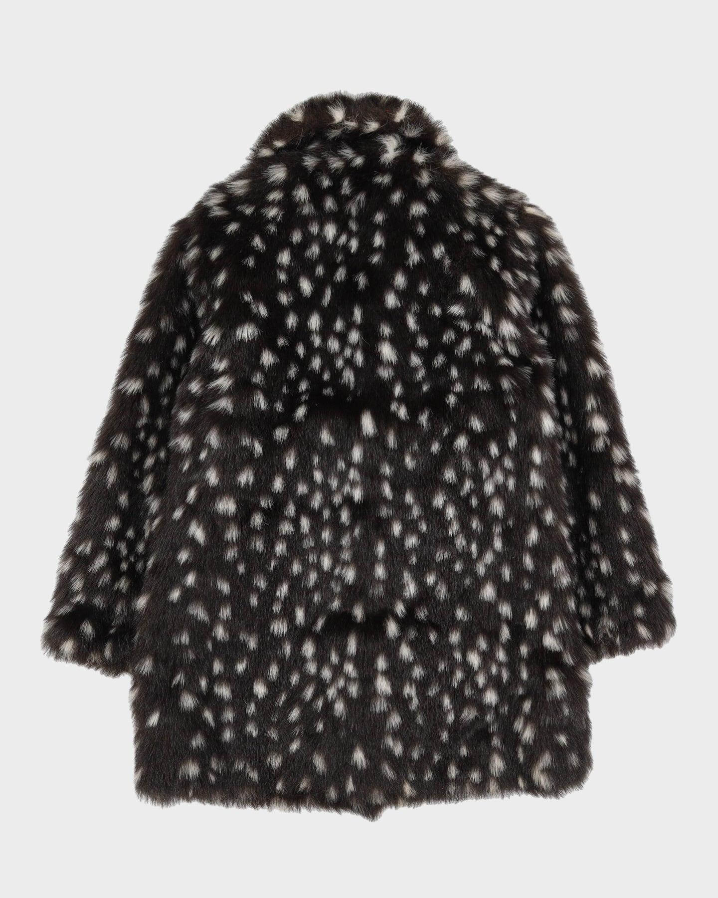 Vintage 1990s Patterned Faux Fur Jacket - S