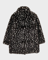 Vintage 1990s Patterned Faux Fur Jacket - S