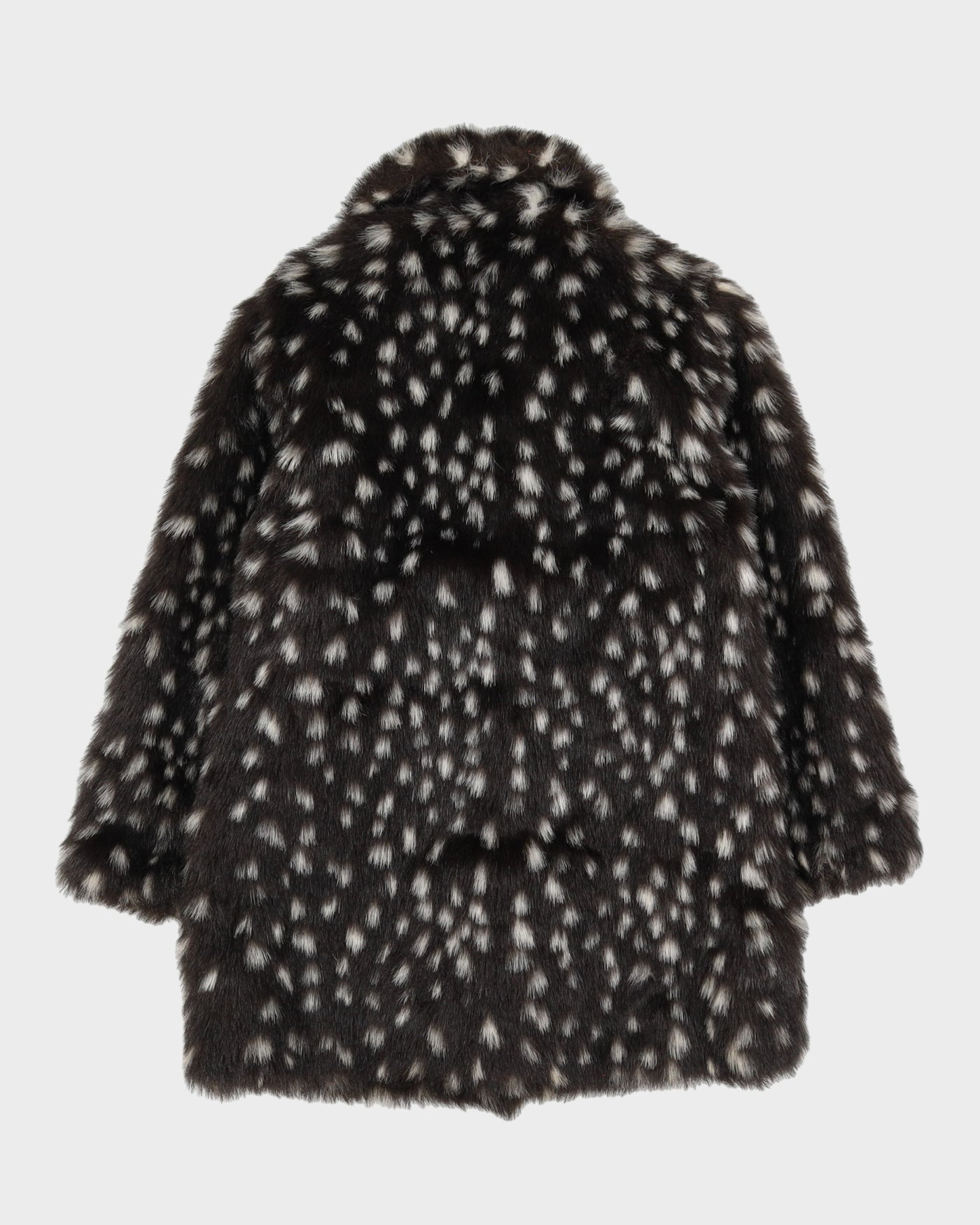 Vintage 1990s Patterned Faux Fur Jacket - S