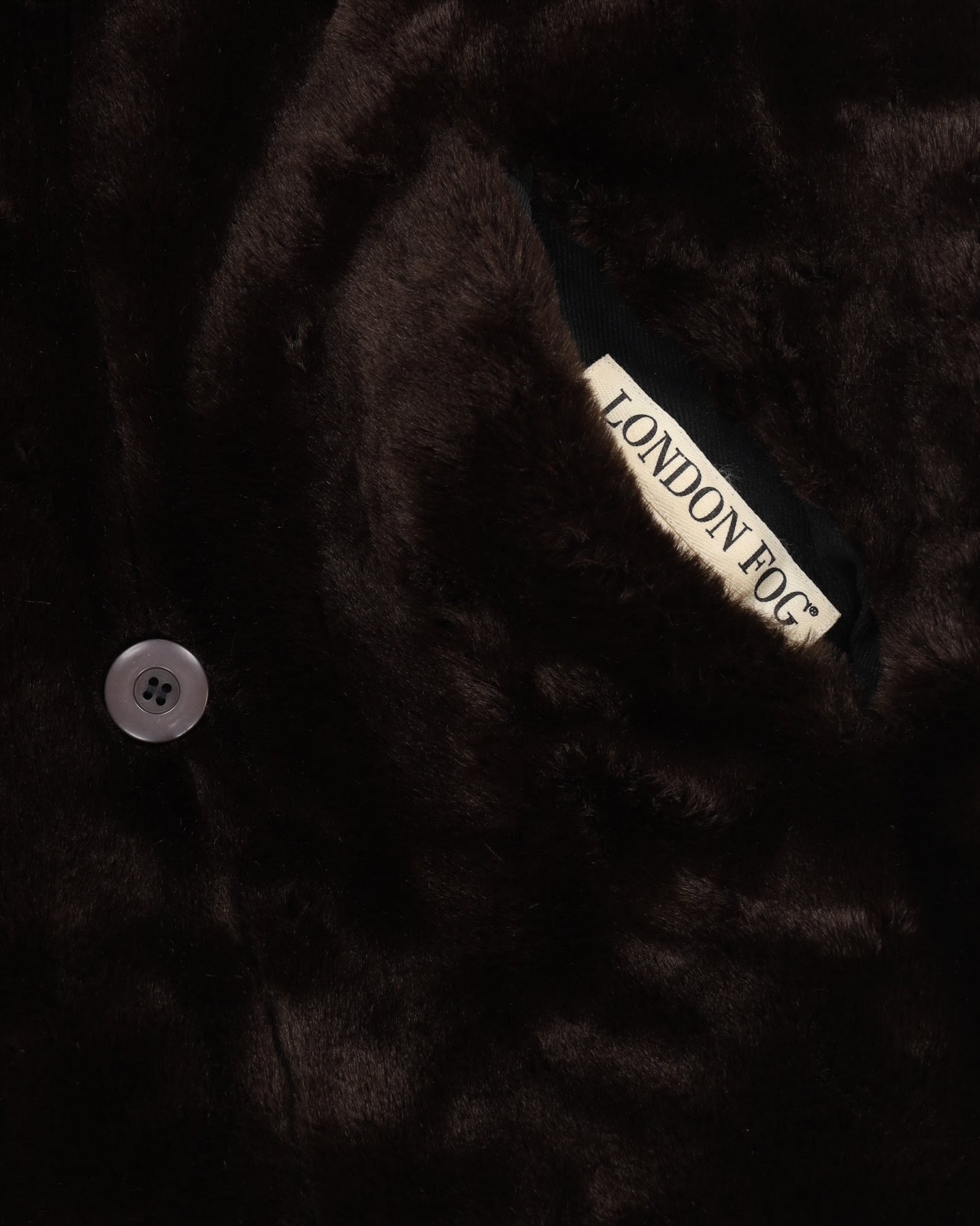 London Fog Brown Faux Fur Hooded Coat - XL