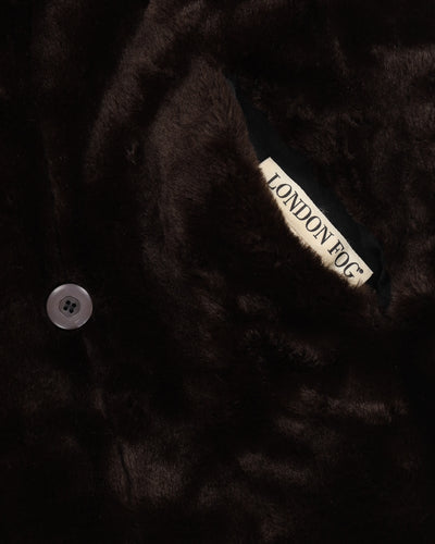 London Fog Brown Faux Fur Hooded Coat - XL