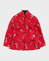 Reversible Black And Pink Brocade Cheongsam Jacket - S