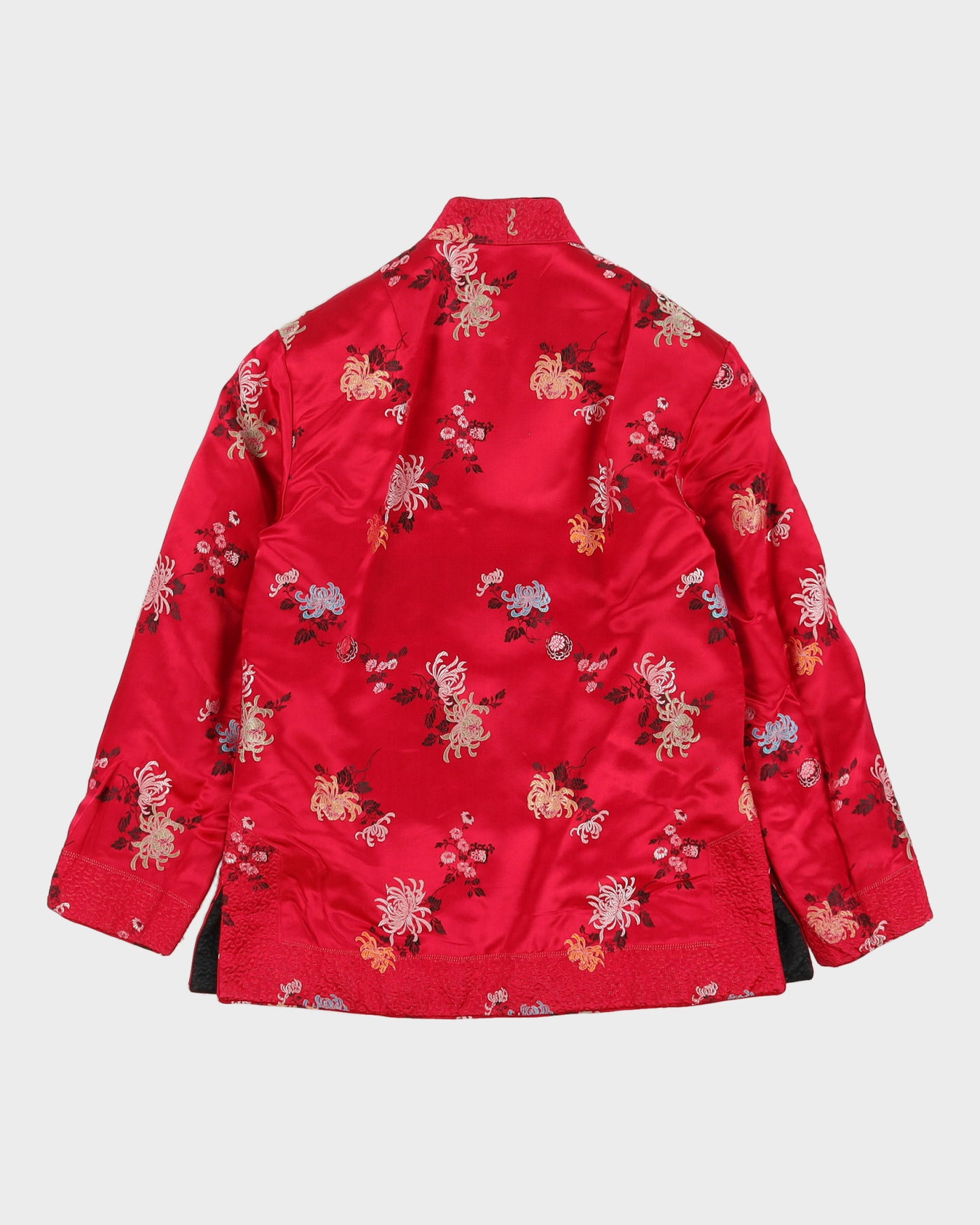 Reversible Black And Pink Brocade Cheongsam Jacket - S