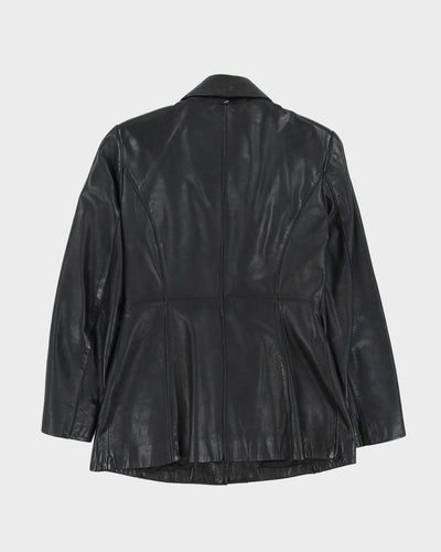 Danier Black Leather Jacket - M