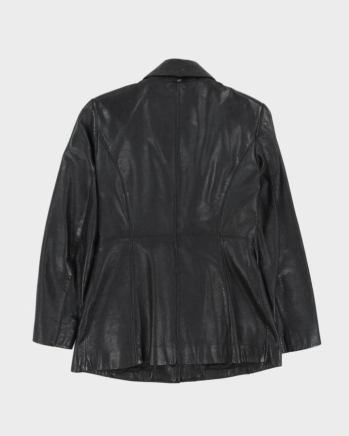 Danier Black Leather Jacket - M