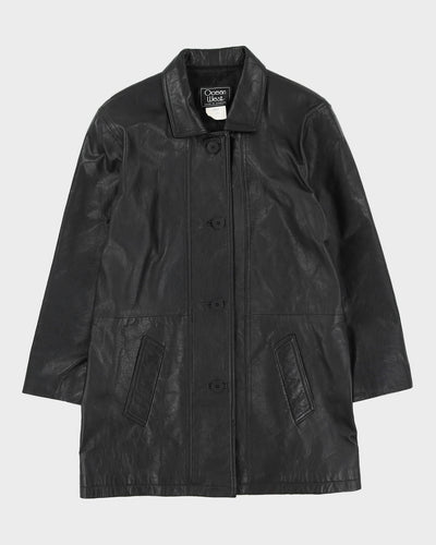 Ocean West Black Leather Jacket - L