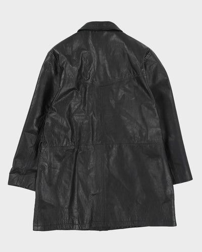 Ocean West Black Leather Jacket - L