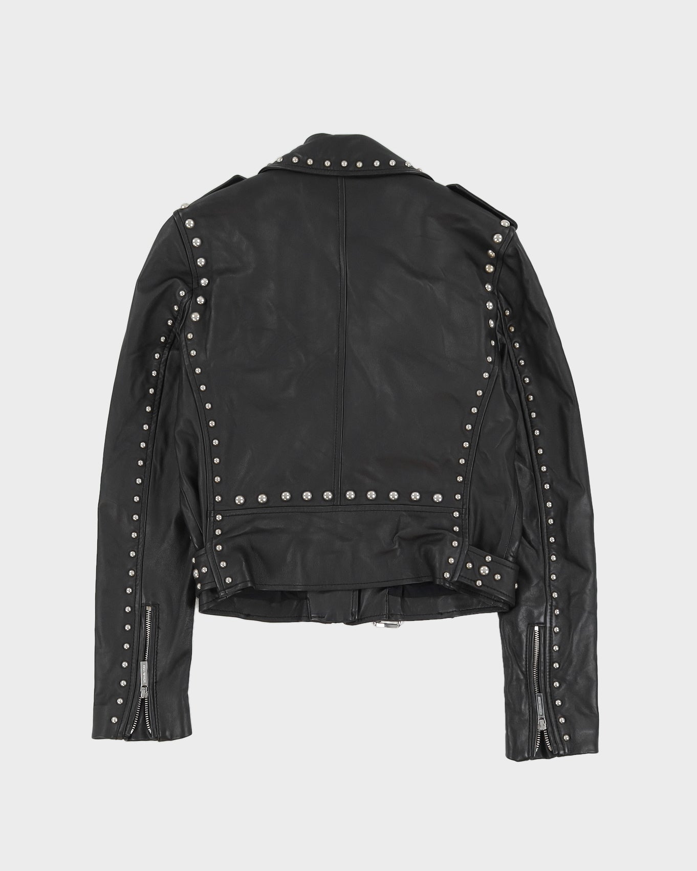 Michael Kors Black Biker Leather Jacket - S