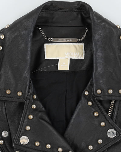 Michael Kors Black Biker Leather Jacket - S