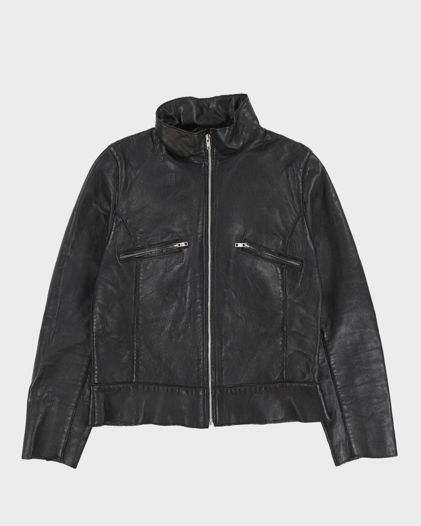 Y2K 00s Wilson Maxima Black Leather Jacket - M