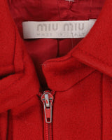 Miu Miu Red Wool Jacket - S