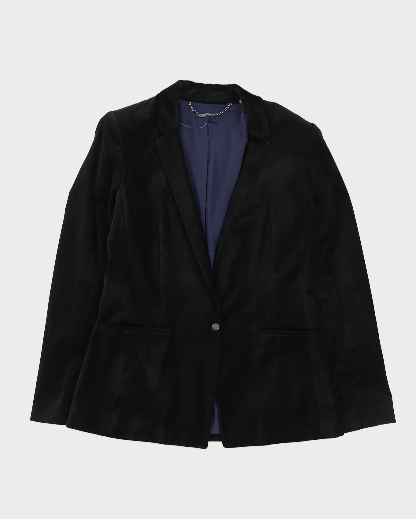 Elie Tahari Black Velvet Blazer Jacket - S