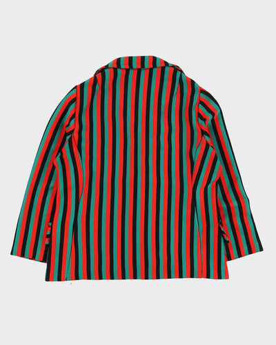 Vintage 1970s Striped Blazer Jacket - M