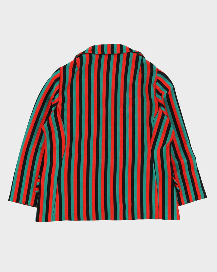 Vintage 1970s Striped Blazer Jacket - M