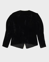 Black Embellished Velvet Blazer Jacket - M