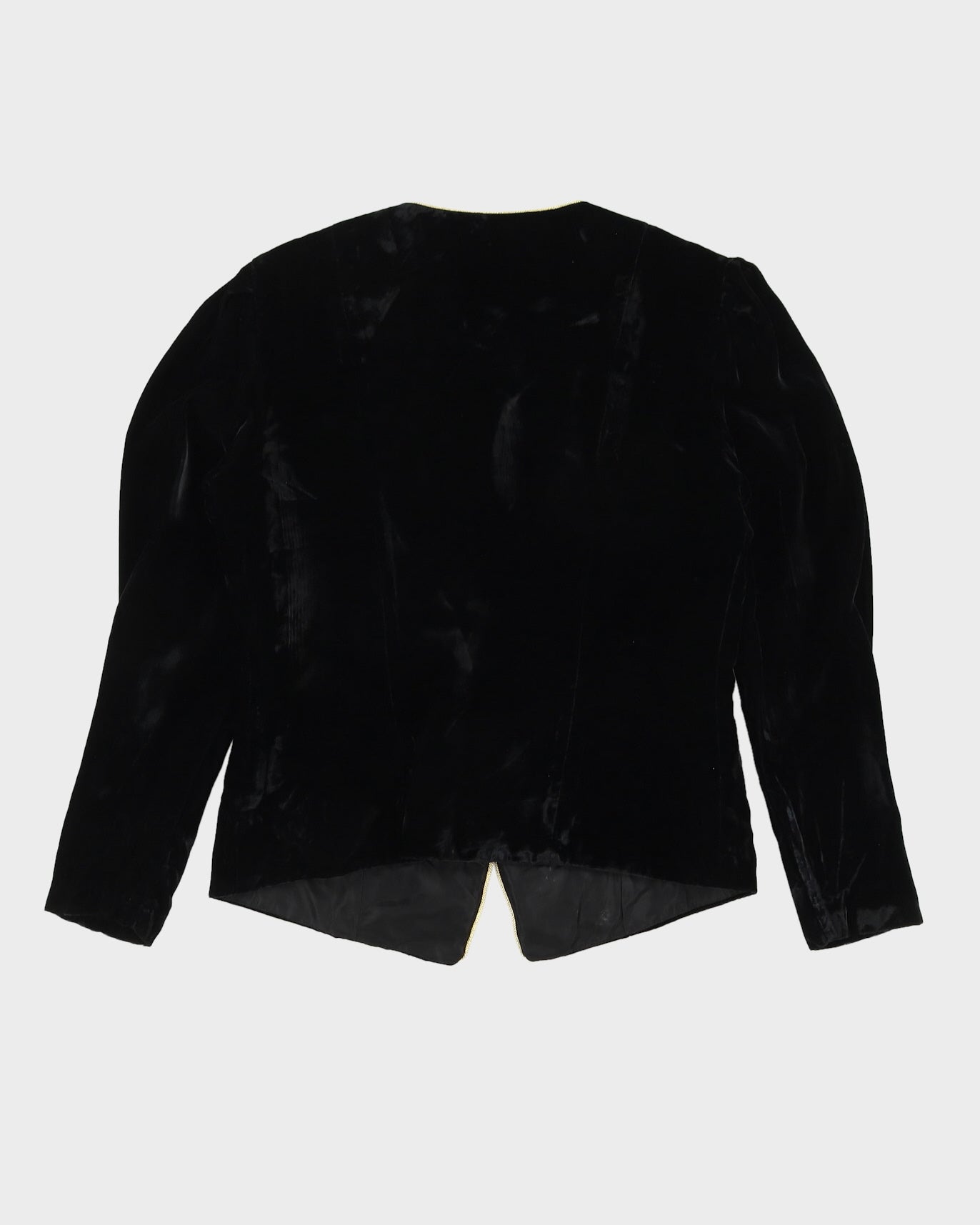 Black Embellished Velvet Blazer Jacket - M
