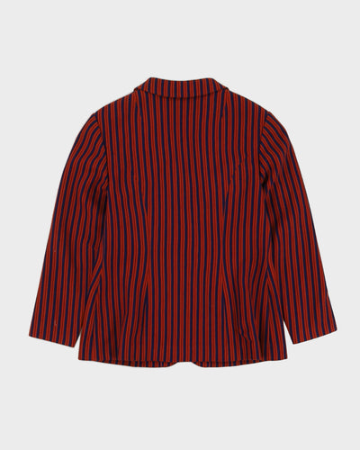 Vintage 1970s Blue Striped Jacket - S