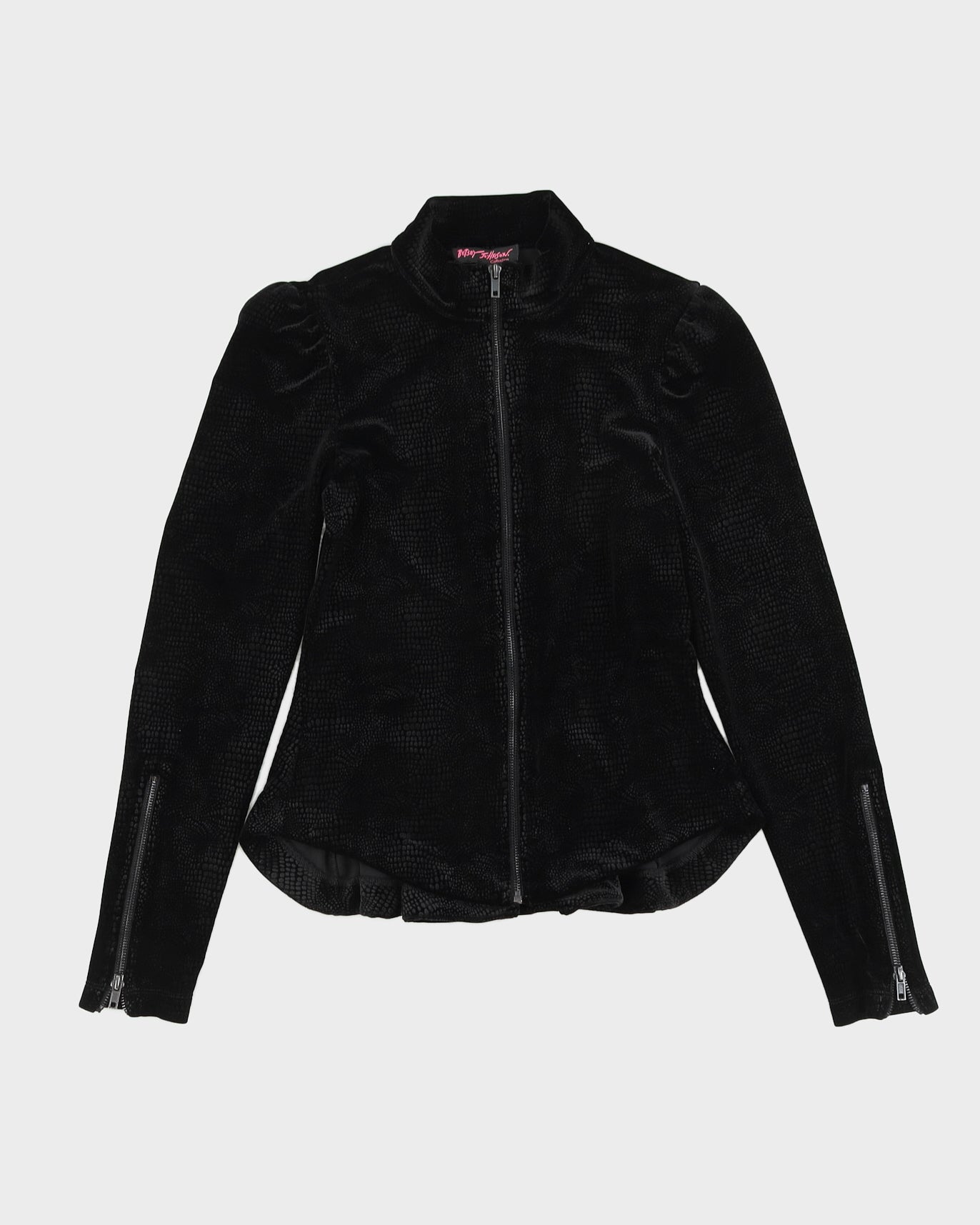 Betsey Johnson Black Velvet Jacket - S