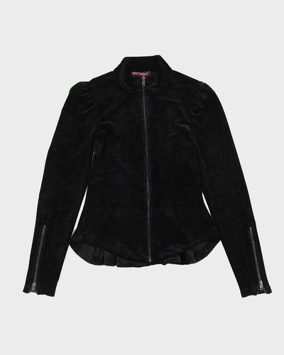 Betsey Johnson Black Velvet Jacket - S