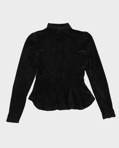 Betsey Johnson Black Velvet Jacket - S