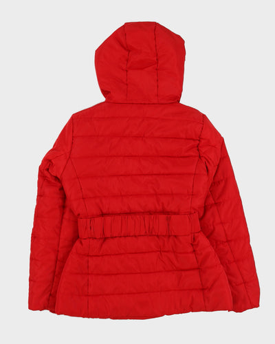 00s Guess Red Hooded Puffer Jacket - M