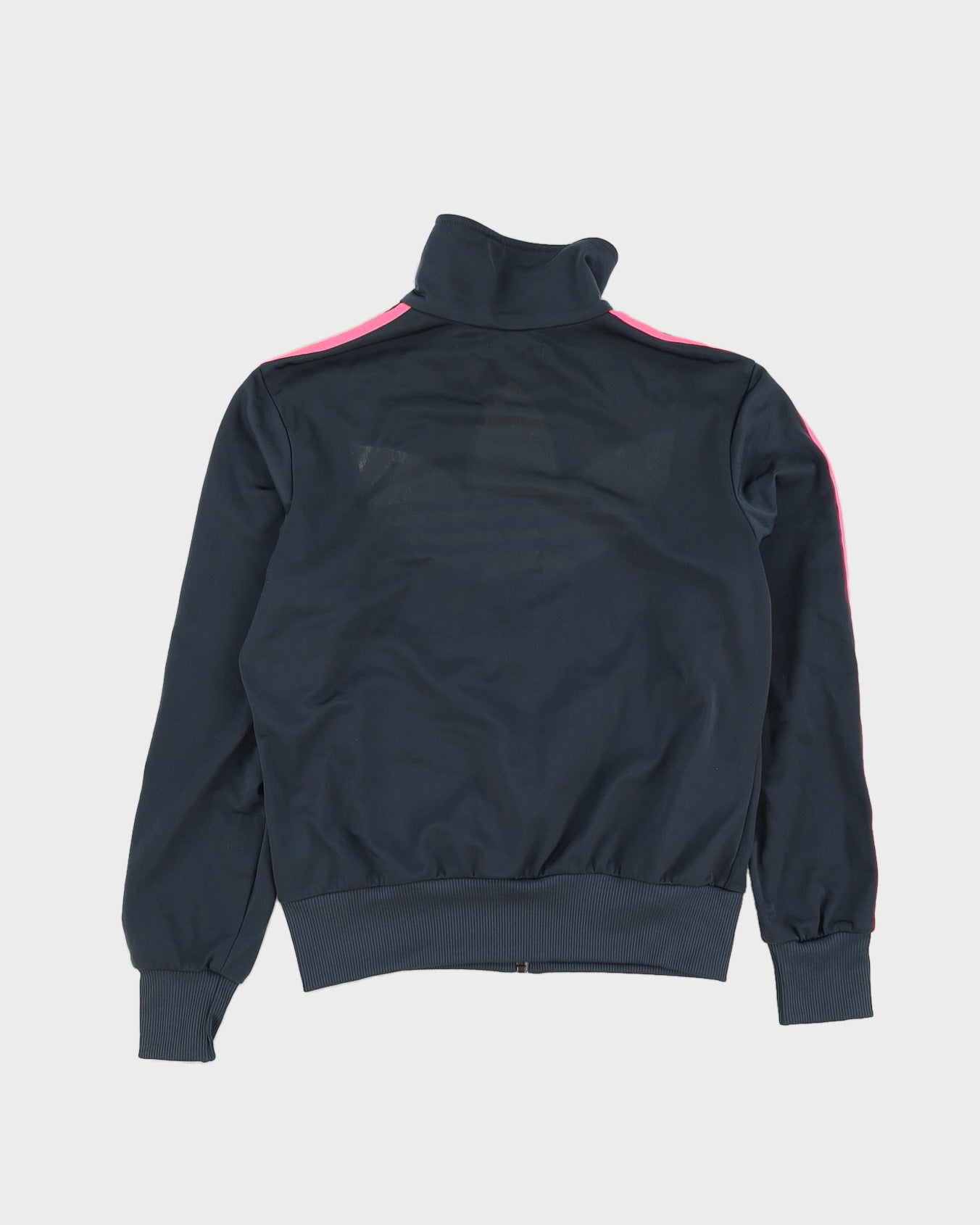 Adidas Grey Track Jacket With Pink Stripes - M