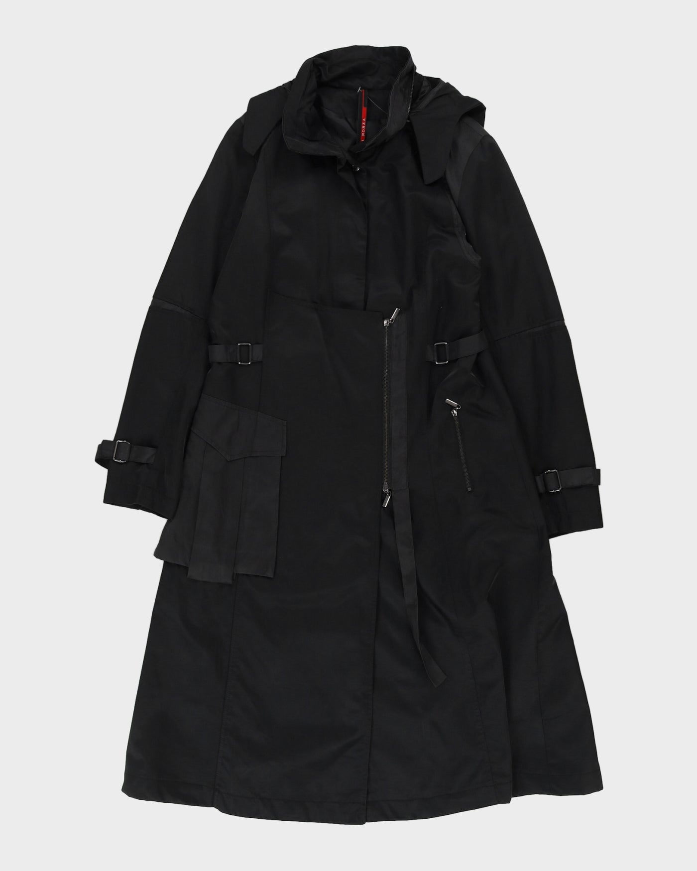 Ana Nonza Black Trenchcoat Rain Mac - XS
