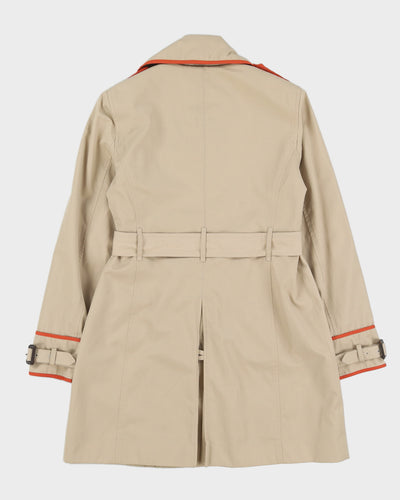 London Fog Beige Belted Short Rain Mac - XS