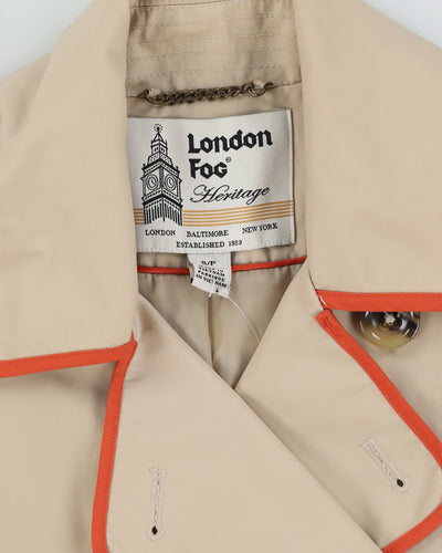 London Fog Beige Belted Short Rain Mac - XS