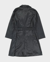 Eileen Fisher Grey Satin Rain Mac - M