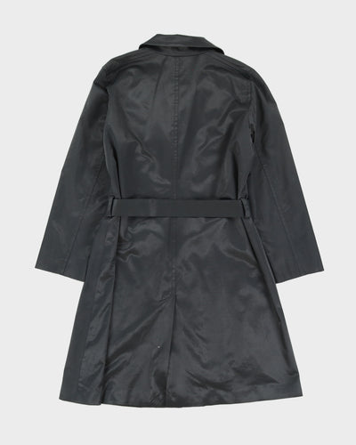 Eileen Fisher Grey Satin Rain Mac - M
