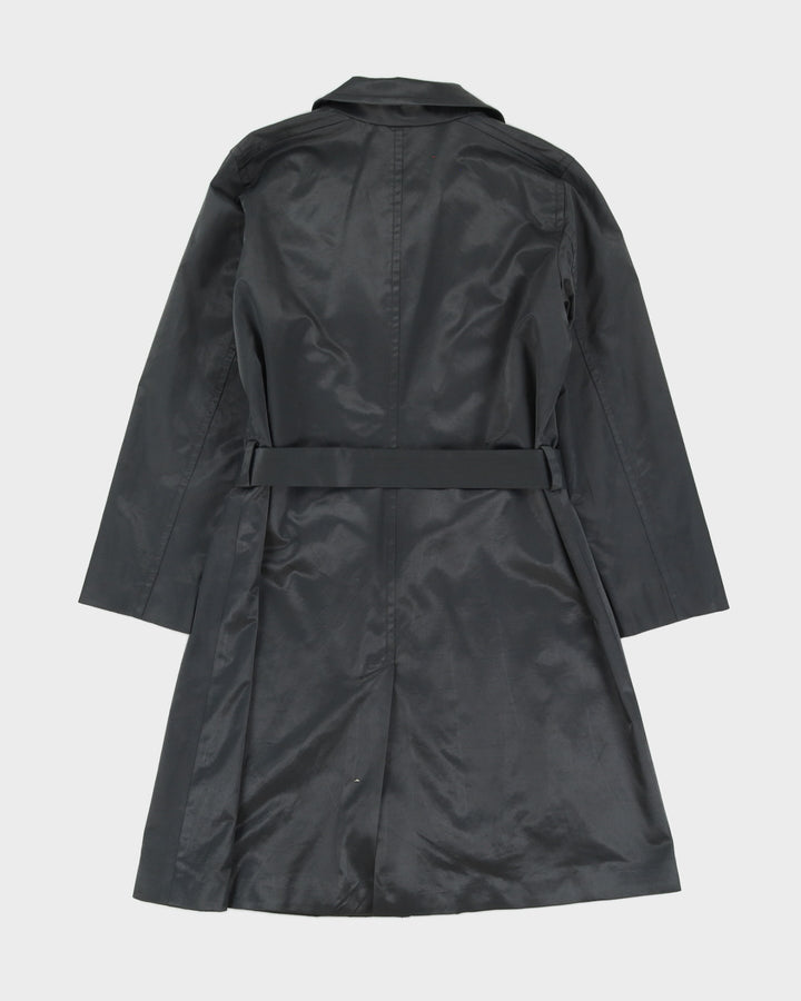 Eileen Fisher Grey Satin Rain Mac - M